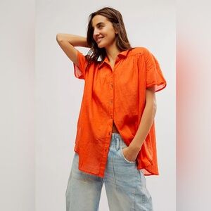 We The Free Float Away Flowy Cotton Lightweight Oversized Top
